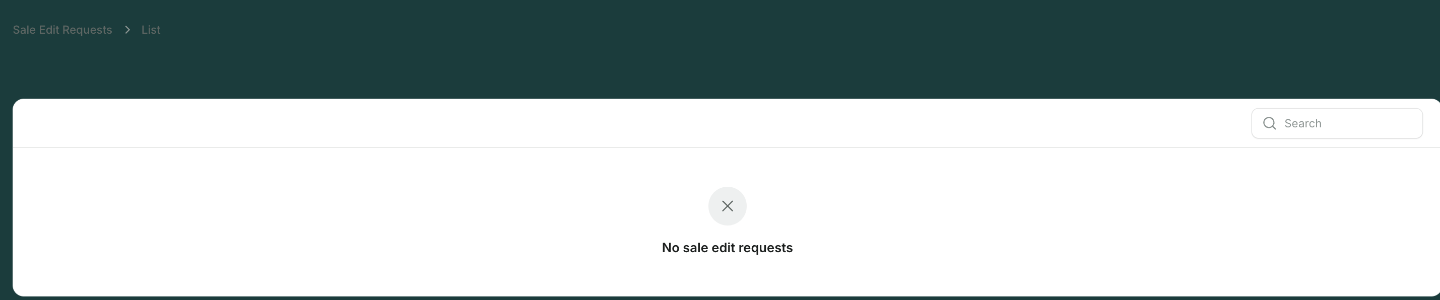 Sale edit request