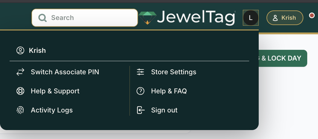 Switch Associate modal